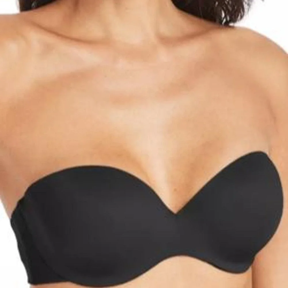 Maidenform Custom Lift Strapless Underwire Bra Black 38DD Style 09417